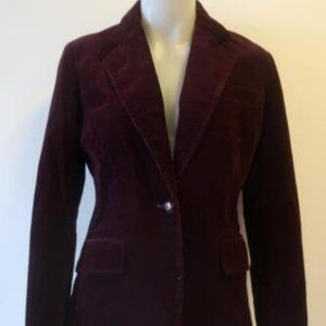 *NWT Womens J.Crew Burgundy Corduroy Jacket 10